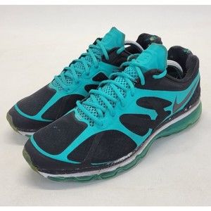 Nike Air Max+ 2012 Black Green Size 11 Mens Running Training Shoes 487982-004